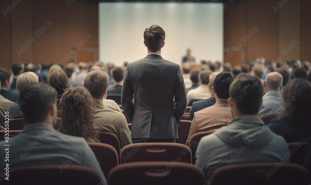 Public speaker talking in front of audience, Successful businessman holds business conference for the press, Speaker at Business Conference and Presentation Public speaker talking in front of audience, Successful businessman holds business conference for the press, Speaker at Business Conference and Presentation