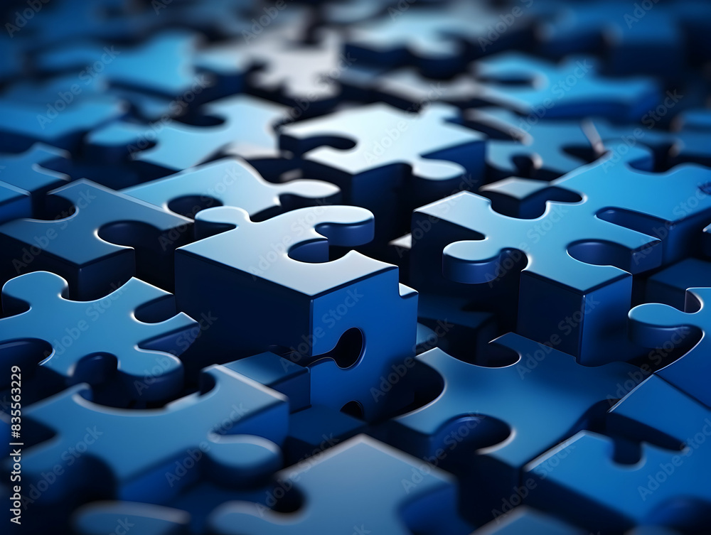 Business puzzle, Colorful 3D Business Puzzle, Business people joining puzzle together, teamwork and unity in business concept Business puzzle, Colorful 3D Business Puzzle, Business people joining puzzle together, teamwork and unity in business concept