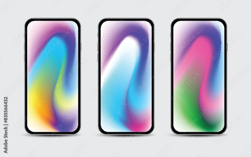 Mobile Wallpapers Design. Screens gradient set background for ...