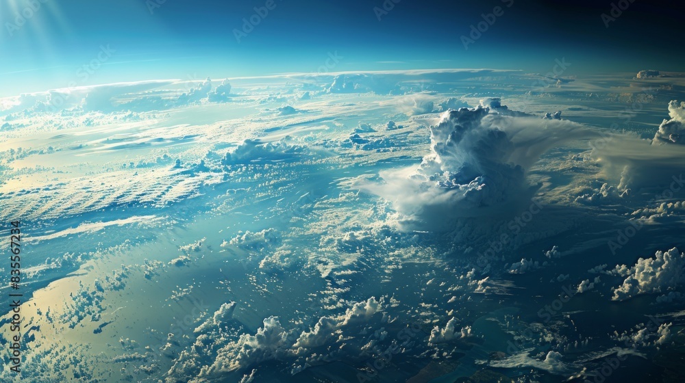 Fototapeta premium a storm system forming over the ocean wallpaper background