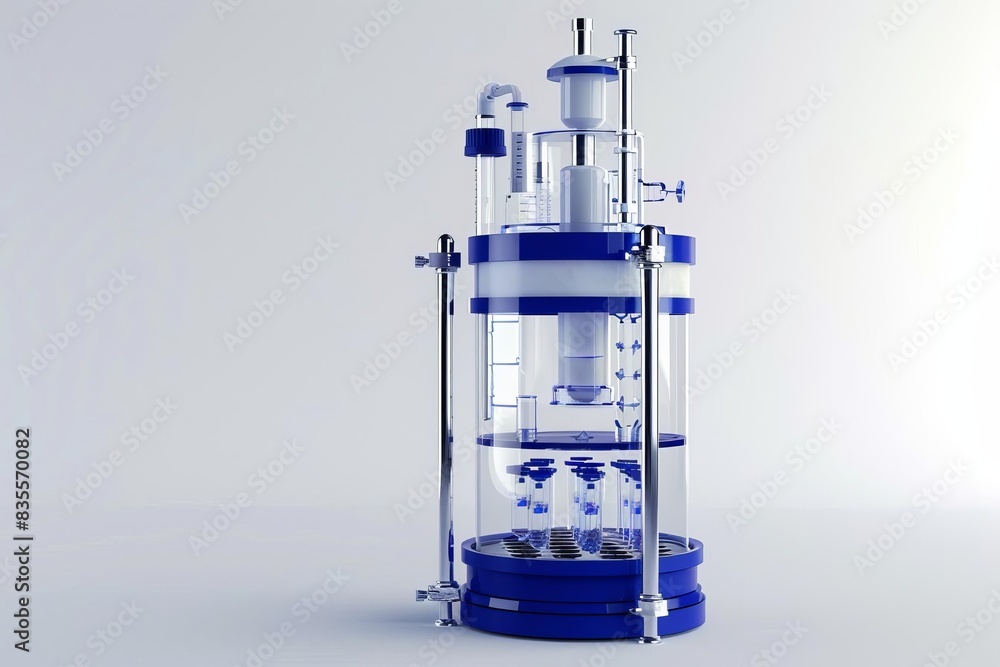 soxhlet extractor isolated on white background 3d chemical laboratory apparatus rendering