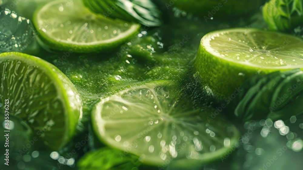 Organic Greens and Limes Fresh Juice Smoothie Organic Greens and Limes Fresh Juice Smoothie