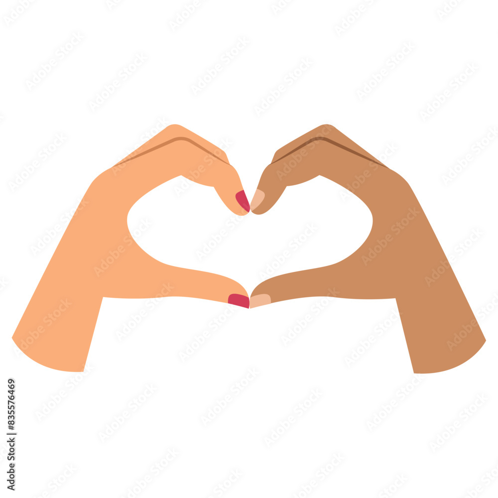 Obraz premium two hands making heart sign