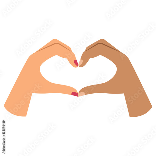 two hands making heart sign