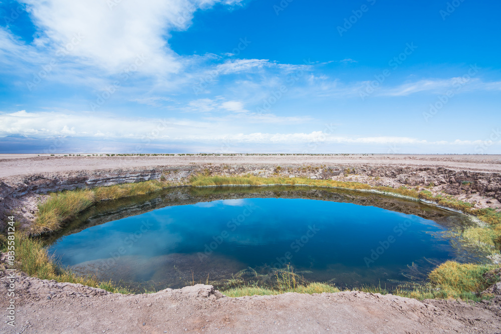 View of the Ojos Del Salar at the Atacama Desert - Atacama, Chile View of the Ojos Del Salar at the Atacama Desert - Atacama, Chile