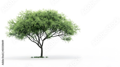 3d render brush tree isolated on white
