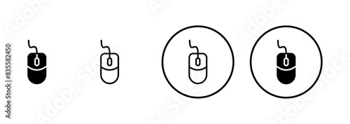Computer Mouse Icon vector isolated on white background. Computer mouse vector icon
