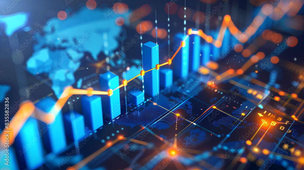 Business trends analysis with virtual graphs and data visualization Business trends analysis with virtual graphs and data visualization