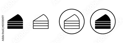 Cake icon vector isolated on white background. Cake vector. Birthday cake icon