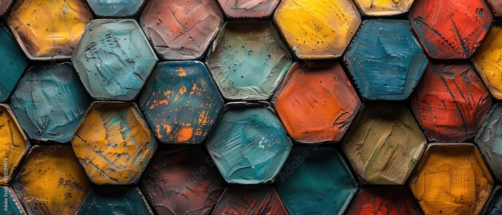 abstract and textured hexagon pattern with a colorful and ceramic tile design element in a modern and geometric style for a wallpaper or backdrop abstract and textured hexagon pattern with a colorful and ceramic tile design element in a modern and geometric style for a wallpaper or backdrop