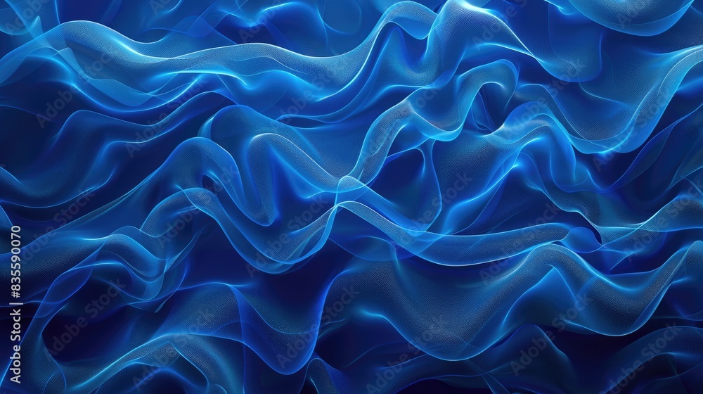 Fototapeta premium Abstract background featuring dynamic blue waves