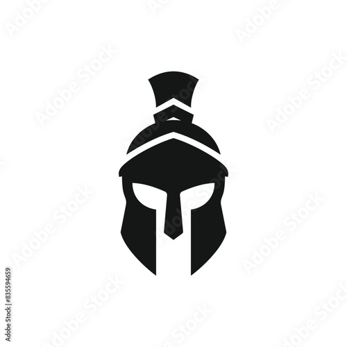 Spartan helmet icon vector