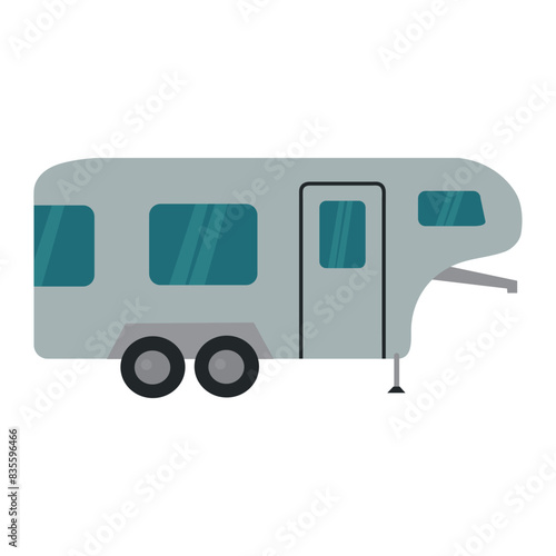 Fifth wheel rv icon clipart avatar logotype isolated vector illustration