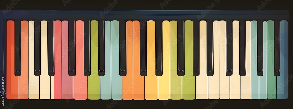 of Piano Keyboard with Musical Frequencies of Piano Keyboard with Musical Frequencies