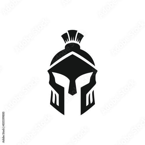 Spartan helmet icon vector