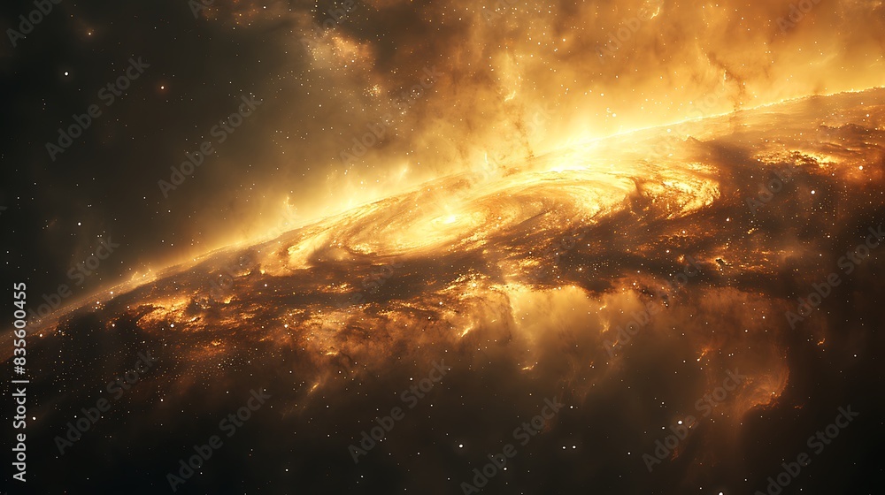 tranquil view of the interplanetary medium filled with faint glows of distant stars and planets tranquil view of the interplanetary medium filled with faint glows of distant stars and planets