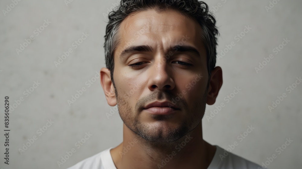 Obraz premium A moment of enlightenment against a solid white background ai_generated