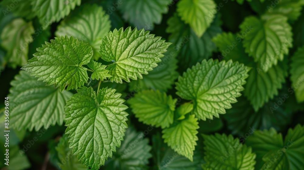 Close up of green leaves in a garden Close up of green leaves in a garden
