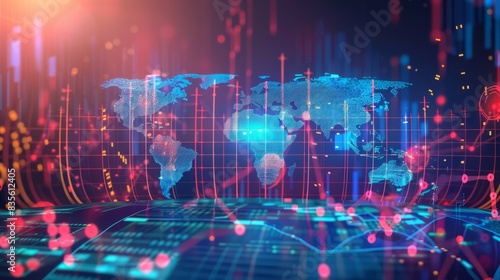 Analyzing financial investment plan in relation to economic growth. Global network data banking analytics