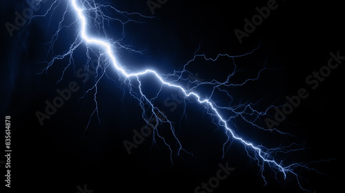 Lightning on black background