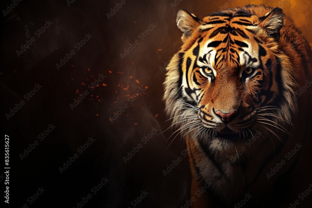 Fototapeta premium portrait of a tiger, generative ai
