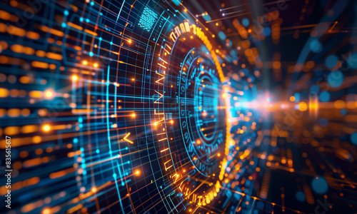 Digital backdround ideal for technological operations, neural networks
