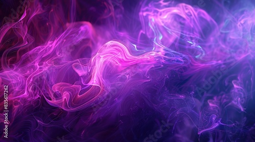 Magic purple neon smoke.