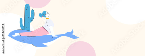 Practicing yoga, physical and mental health, flat vector character concept, operation hand drawn illustration
