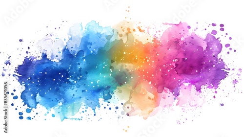 Hand drawn colorful soft watercolor splash vector