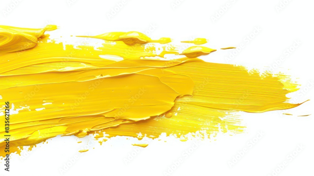 yellow ink brushstroke texture isolated on a white background yellow ink brushstroke texture isolated on a white background