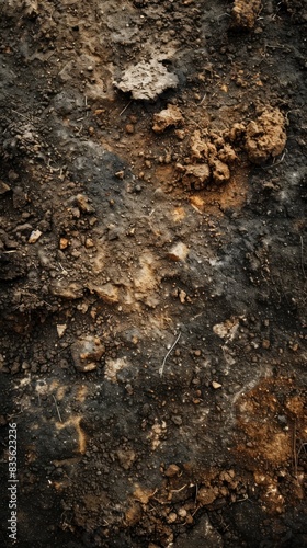 Wallpaper Mural A close up of a rocky, dirt ground with a few rocks scattered around Torontodigital.ca
