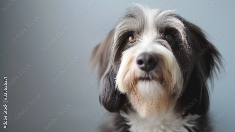 bearded collie dog portrait wallpaper with good expression and blurred neutral background bearded collie dog portrait wallpaper with good expression and blurred neutral background