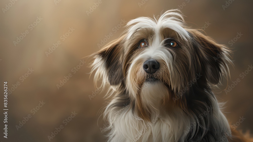 bearded collie dog portrait wallpaper with good expression and blurred neutral background bearded collie dog portrait wallpaper with good expression and blurred neutral background