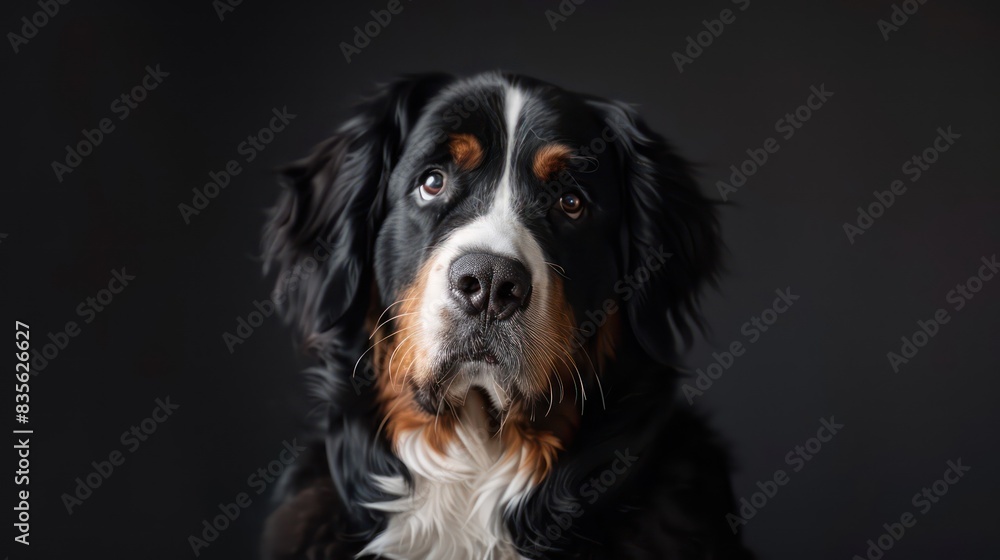 bernese mountain dog portrait wallpaper with good expression and blurred neutral background
bernese mountain dog portrait wallpaper with good expression and blurred neutral background
