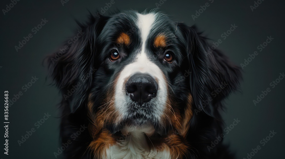 bernese mountain dog portrait wallpaper with good expression and blurred neutral background
bernese mountain dog portrait wallpaper with good expression and blurred neutral background