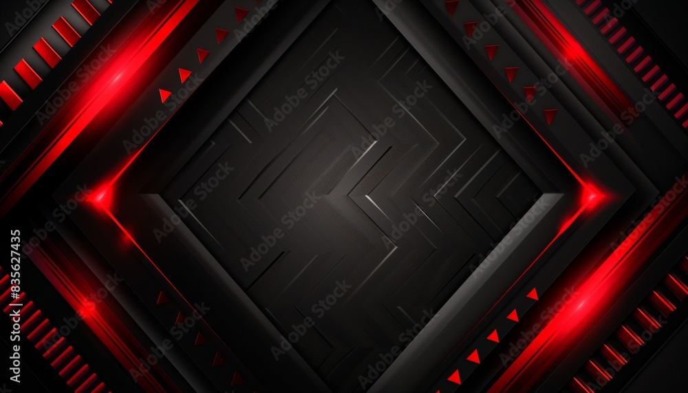 a black and red futuristic background with a red light a black and red futuristic background with a red light