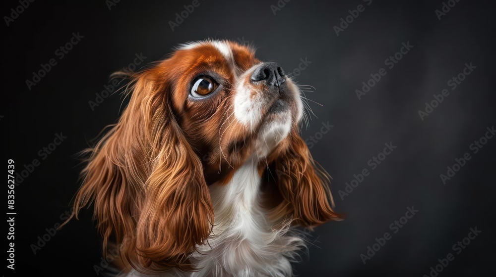 cavalier king charles spaniel dog portrait wallpaper with good expression and blurred neutral background cavalier king charles spaniel dog portrait wallpaper with good expression and blurred neutral background