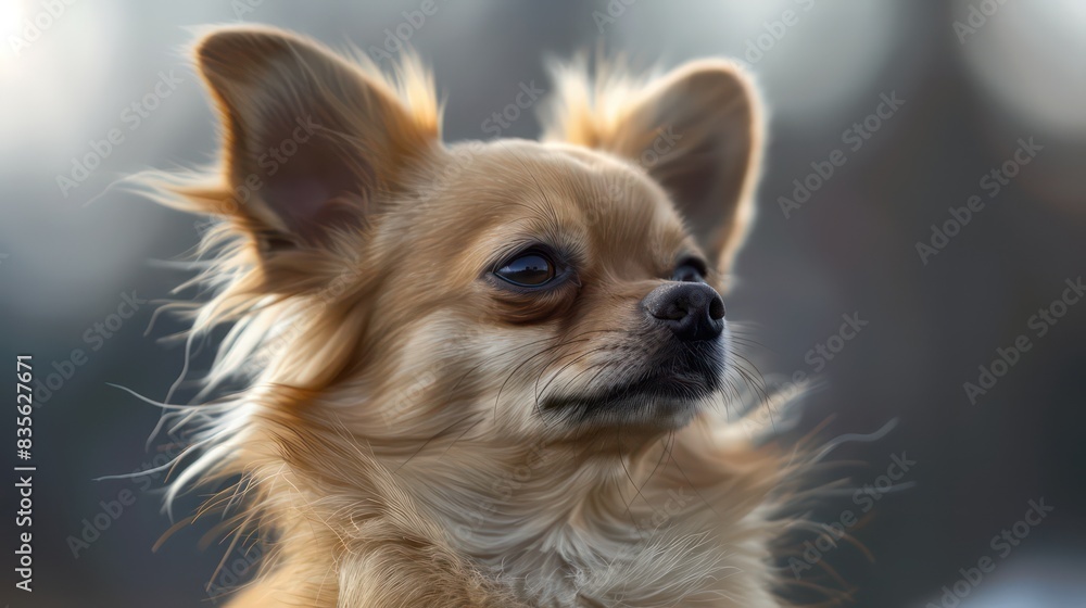 chihuahua dog portrait wallpaper with good expression and blurred neutral background
chihuahua dog portrait wallpaper with good expression and blurred neutral background