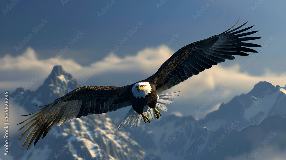 Eagle Flying in the Sky Flying Eagle Aspect 16:9 Eagle Flying in the Sky Flying Eagle Aspect 16:9