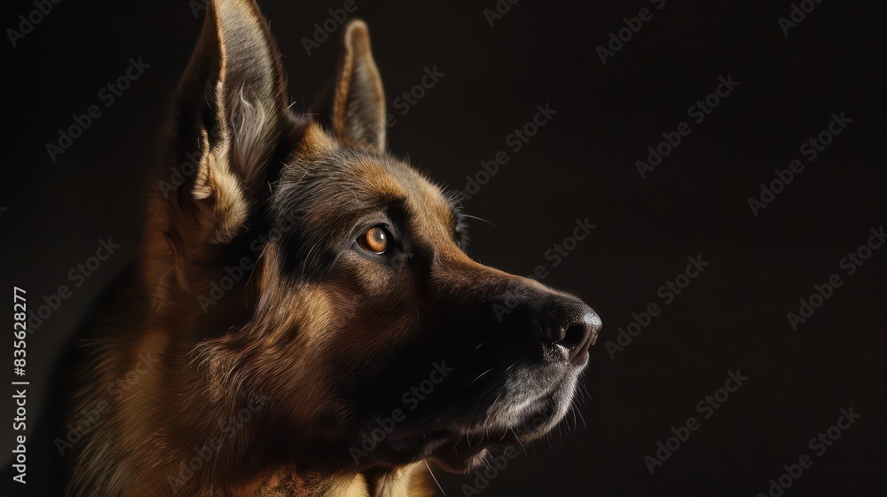 german shepherd dog portrait wallpaper with good expression and blurred neutral background german shepherd dog portrait wallpaper with good expression and blurred neutral background