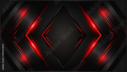 a black and red futuristic background with a red light