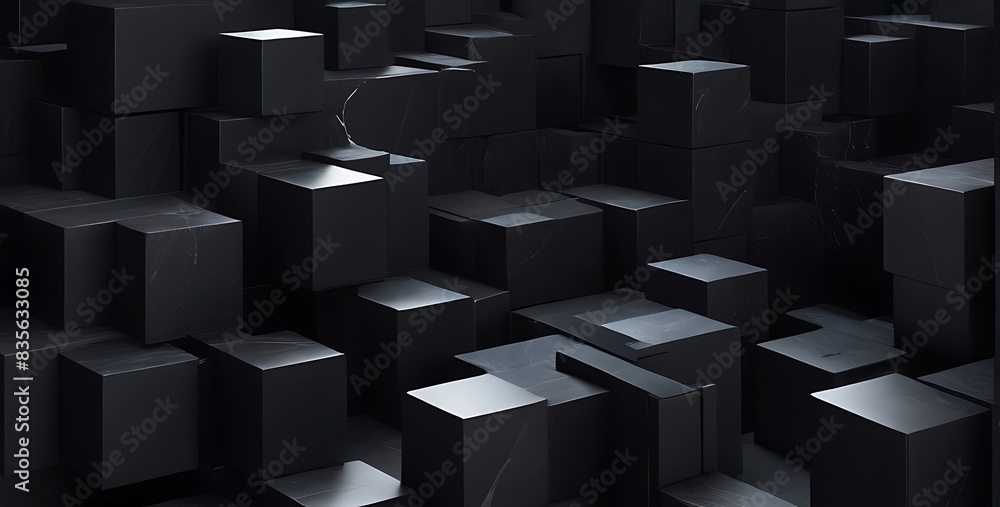 Abstract 3d render, geometric design of a Cubic Geometric Harmony Abstract 3d render, geometric design of a Cubic Geometric Harmony
