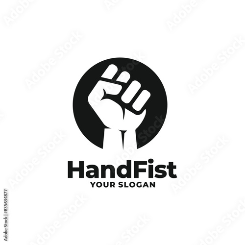 Hand fist logo vector