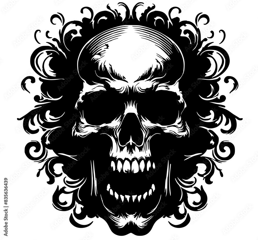 Creepy skull silhouette Creepy skull silhouette