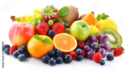 Mix fruits.isolated on white background
