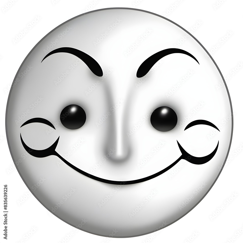 Fototapeta premium creepy smiley face icon