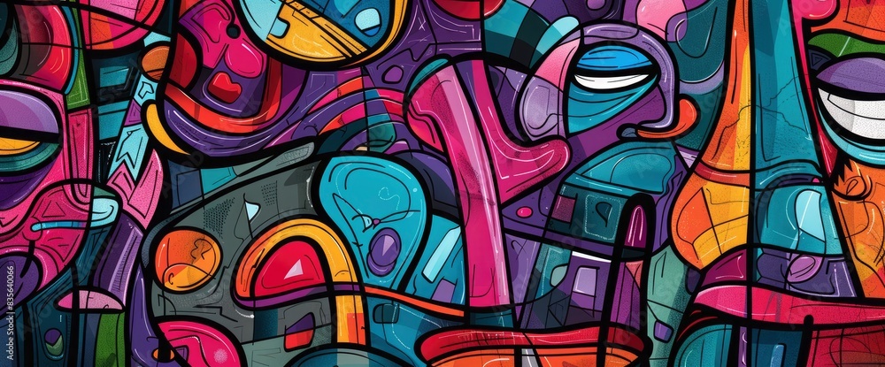 Abstract Art With A Focus On Textures, Cartoon Style, Background Abstract Art With A Focus On Textures, Cartoon Style, Background