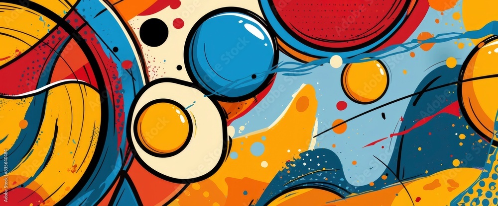 Abstract Art With A Sense Of Balance, Cartoon Style, Background Abstract Art With A Sense Of Balance, Cartoon Style, Background
