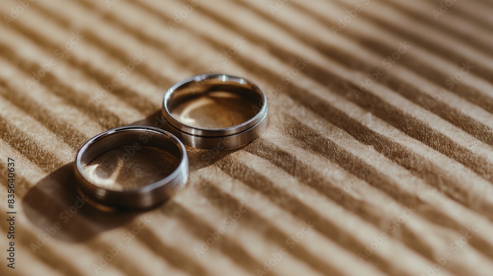 Couples ring with brown paper background Couples ring with brown paper background