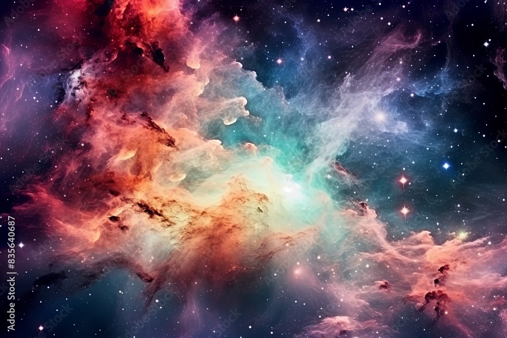 Spectacular Photo of Space. View of the Universe. Nebula Dance of Colors Spectacular Photo of Space. View of the Universe. Nebula Dance of Colors